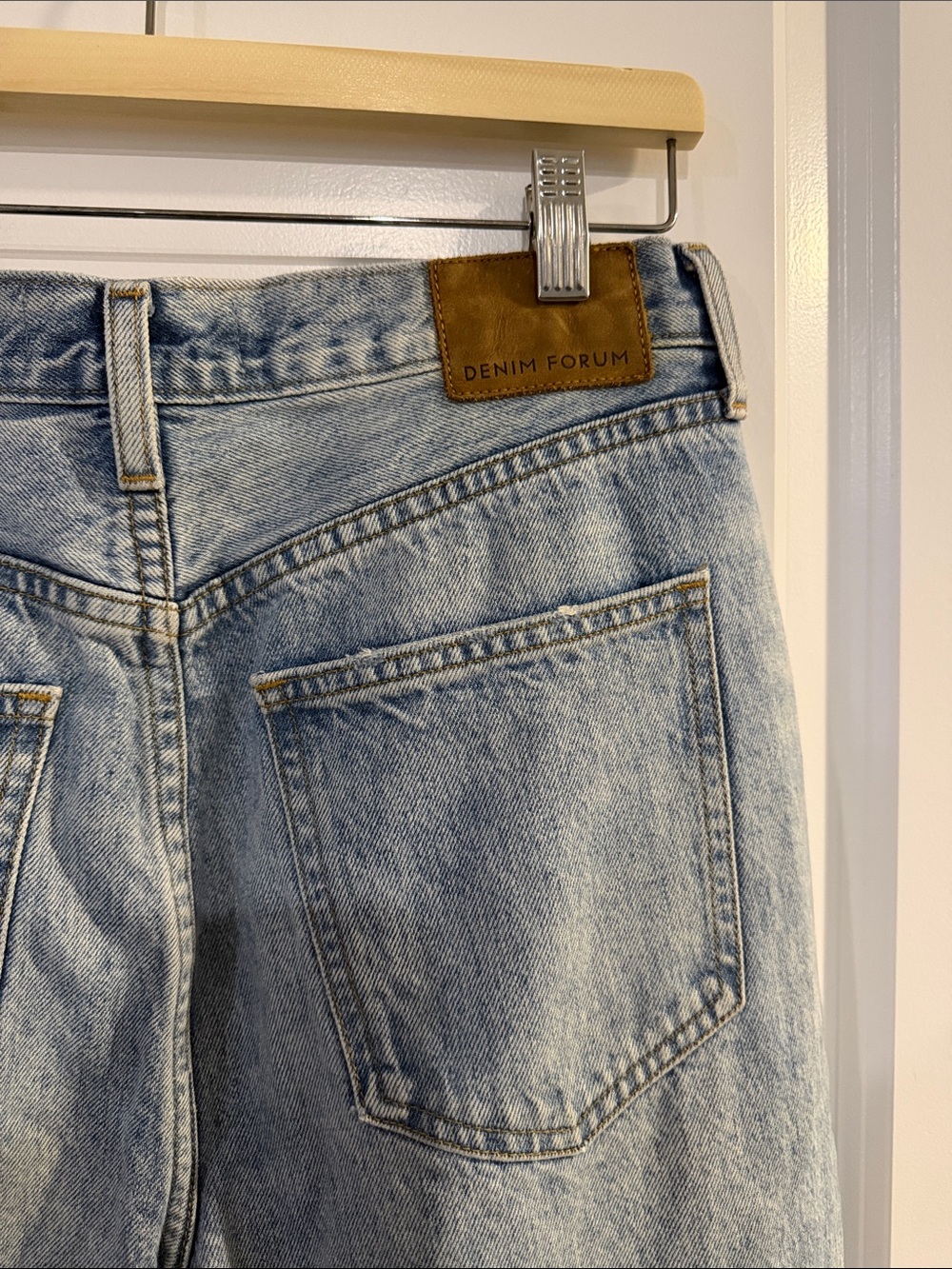 Aritzia Denim Forum Light Blue Distressed Women’s Jeans Organic Cotton - #100 - Picture 6 of 9
